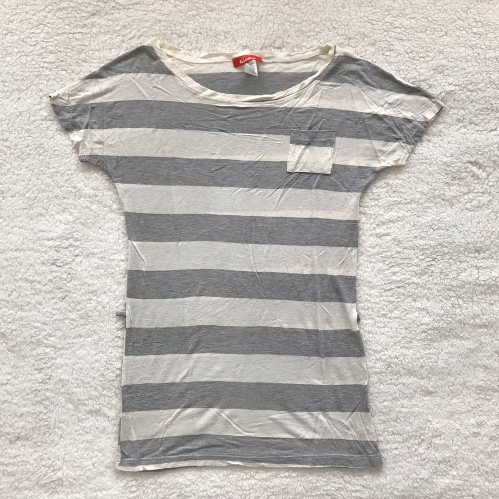 Striped tunic beach coverup